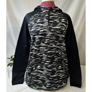 Nike Therma-Fit Black & White‎ Camo Athletic Hoodie Size XL
